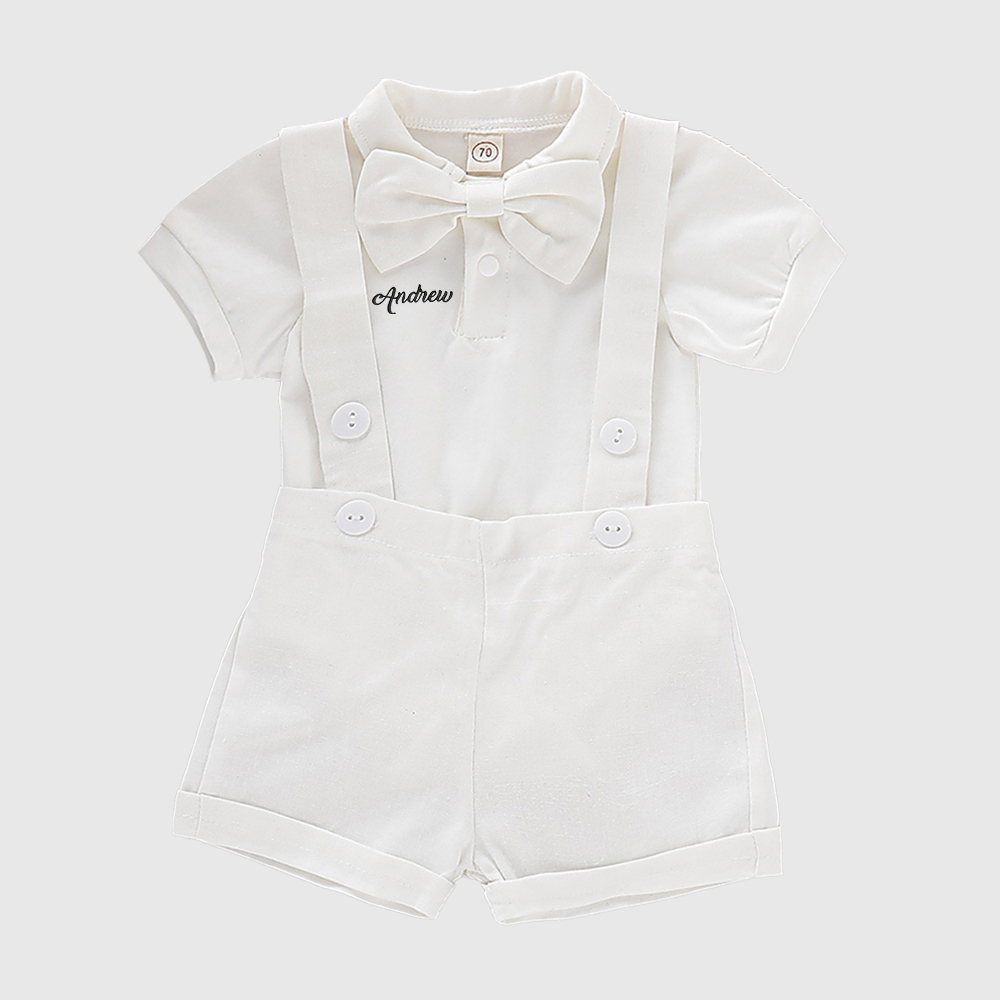 Personalized Baby Boy 3-Piece Birthday Outfit| BBcloth96