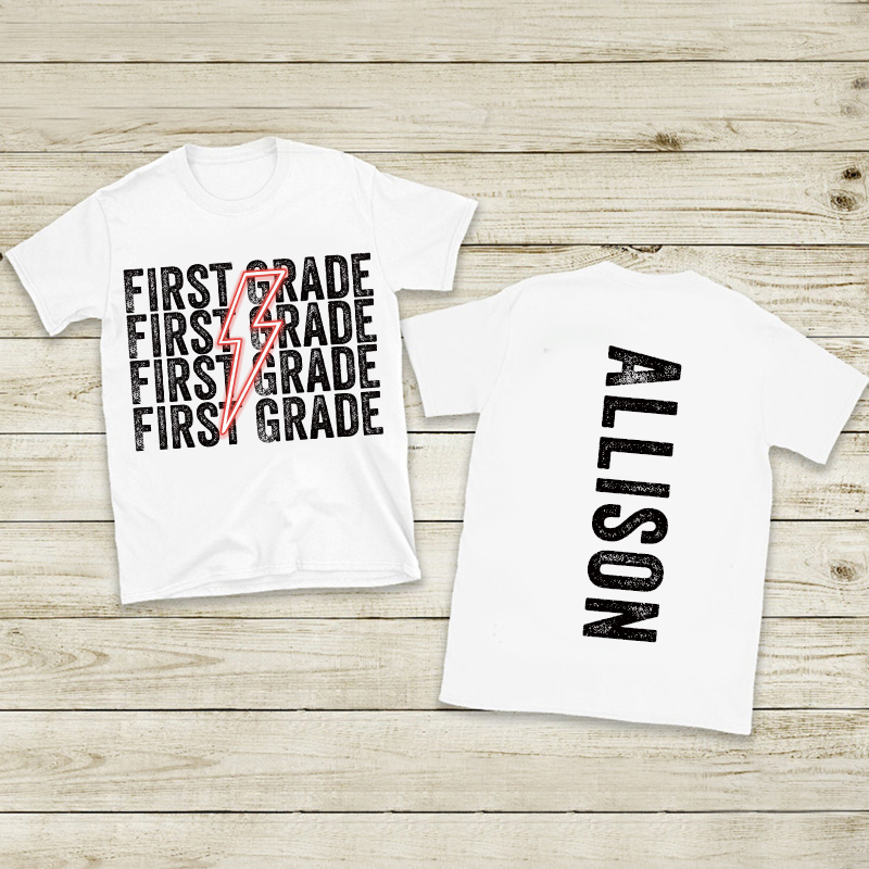 Personalized Kids Back To School Name T-Shirt| Cloth1480