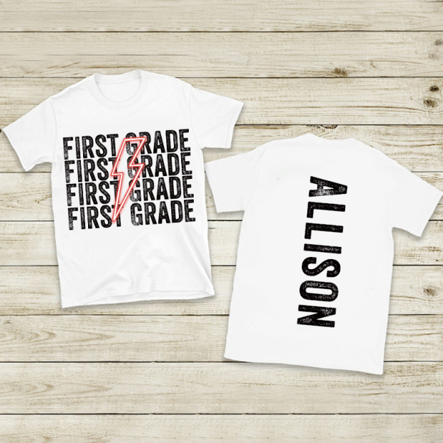 Personalized Kids Back To School Name T-Shirt| Cloth1480