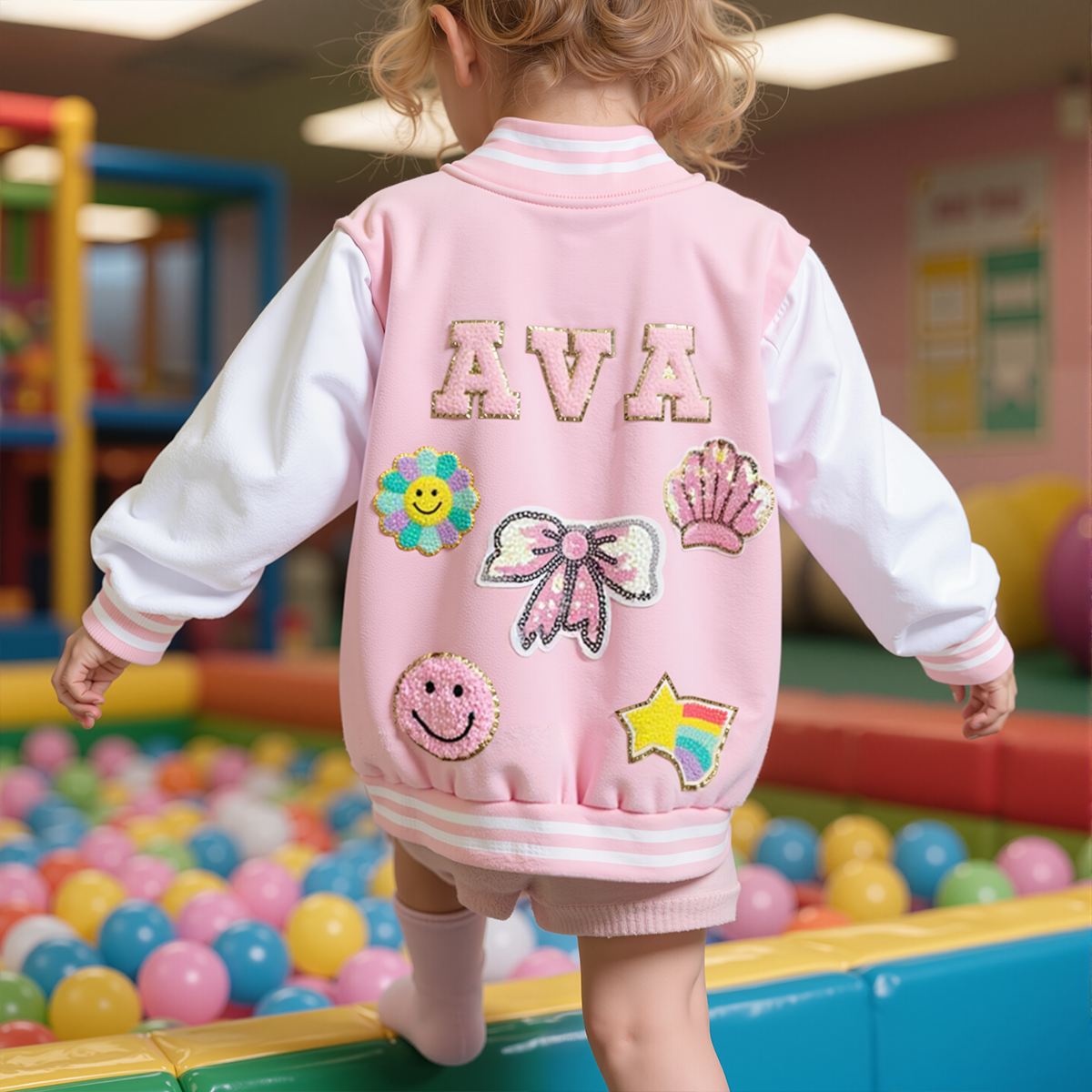 Personalized Kids Sports Patch Jacket| Cloth196