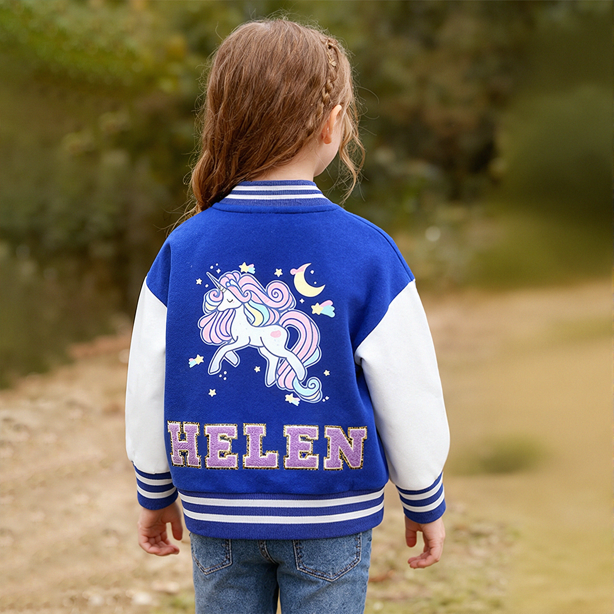 Personalized Unicorn Kids Baseball Jacket| Cloth198