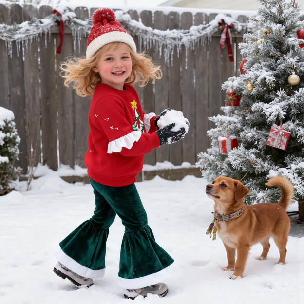 Personalized Girl Name Christmas Outfit| YESMC30