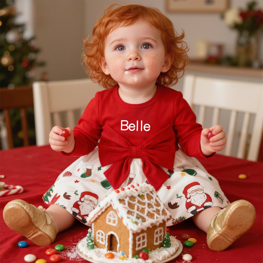 Personalized Baby Girl Christmas Dress| YESMC32
