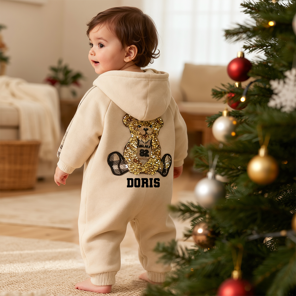 Personalized Baby Bear Jumpsuit| BBcloth107