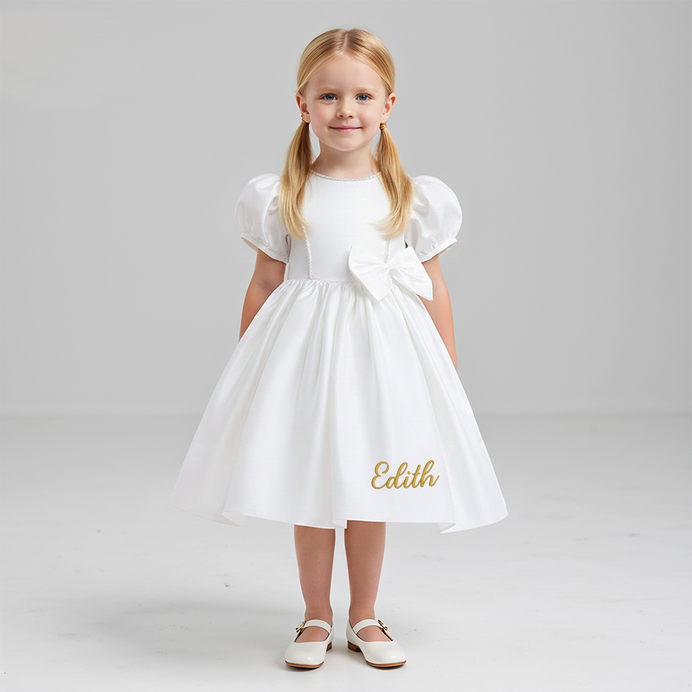 Personalized Girl Birthday Embroidered Party Dress| Dress43