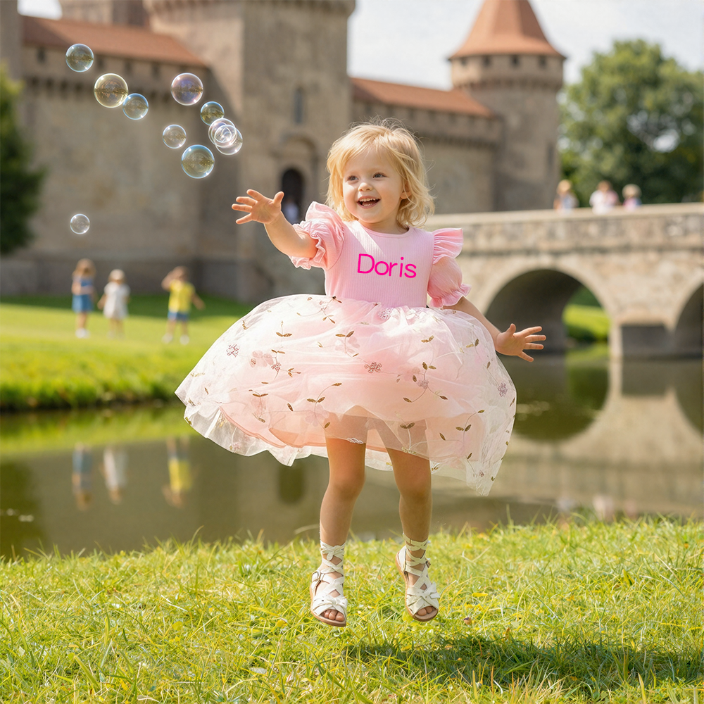 Personalized Girl Flower Summer Dress| Dress43