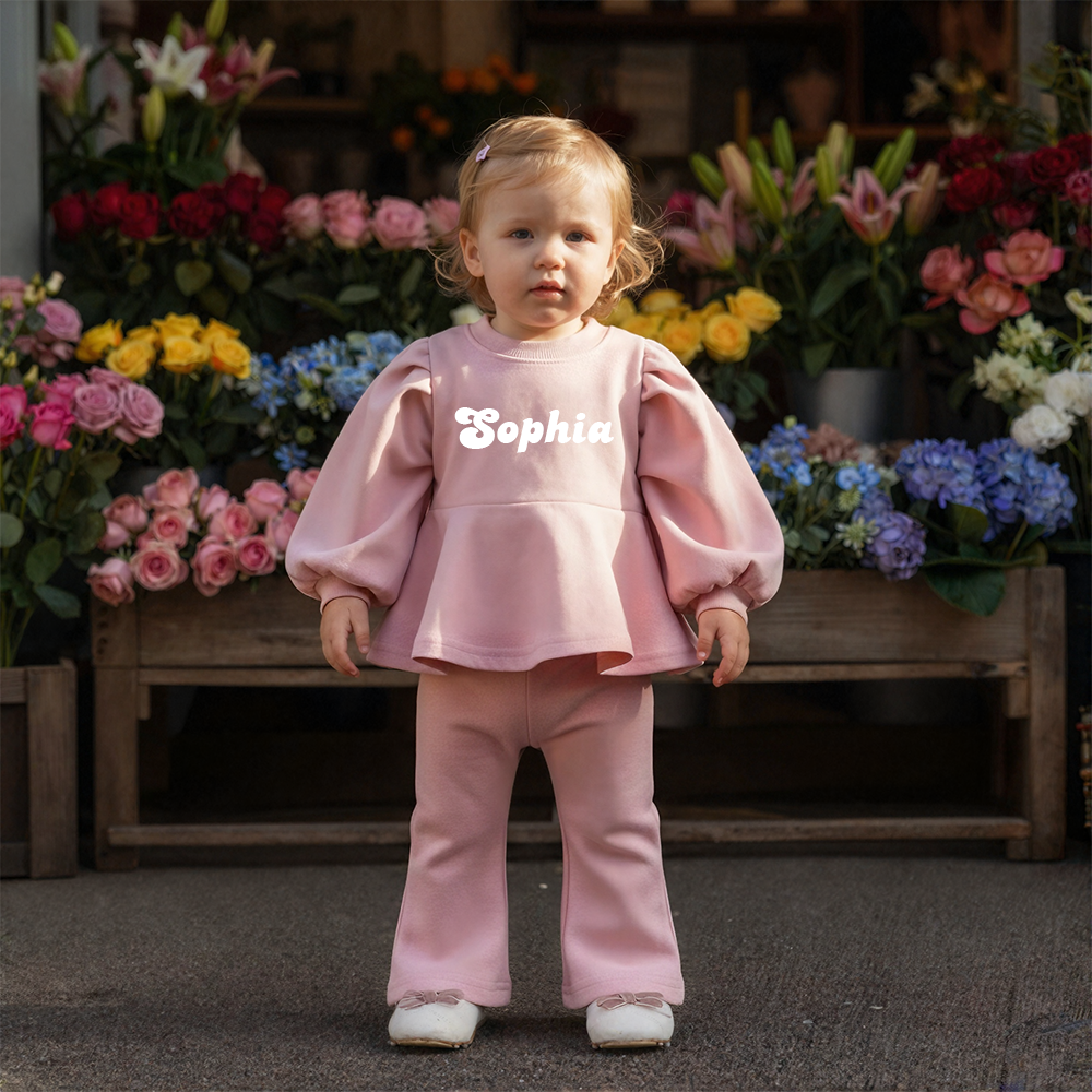 Personalized Girl Casual Sweatshirt and Pants Set| Cloth261
