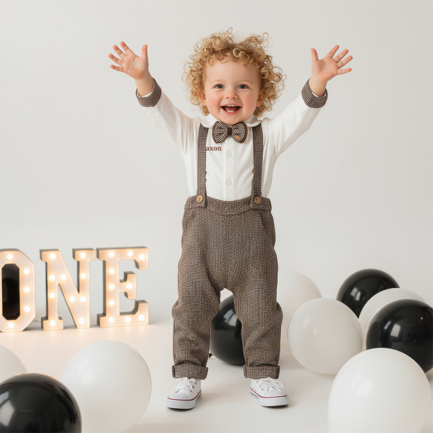 Personalized Baby Boy Embroidered Birthday Formal Outfit| BBcloth121
