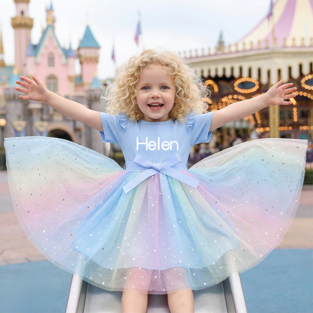 Personalized Girl Summer Rainbow Tutu Dress| Dress51