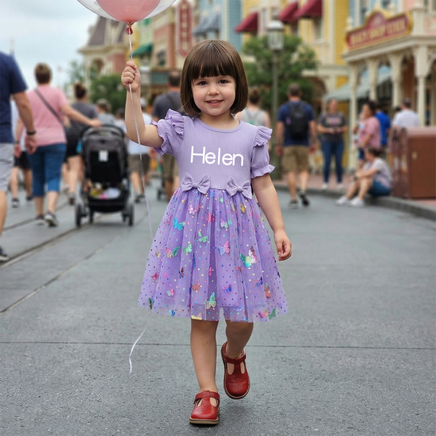Personalized Girl Summer Butterfly Tutu Dress| Dress52