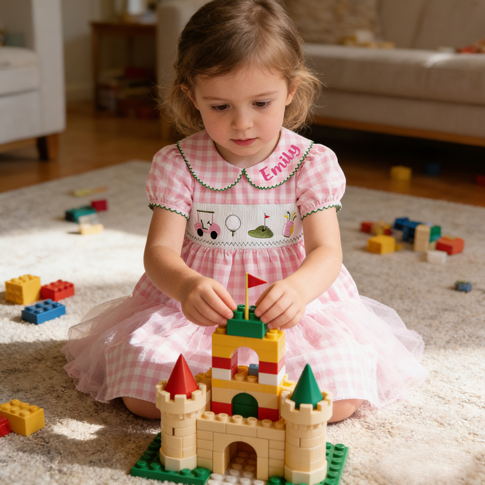 Personalized Girl Birthday Pink Golf Dress| Dress64