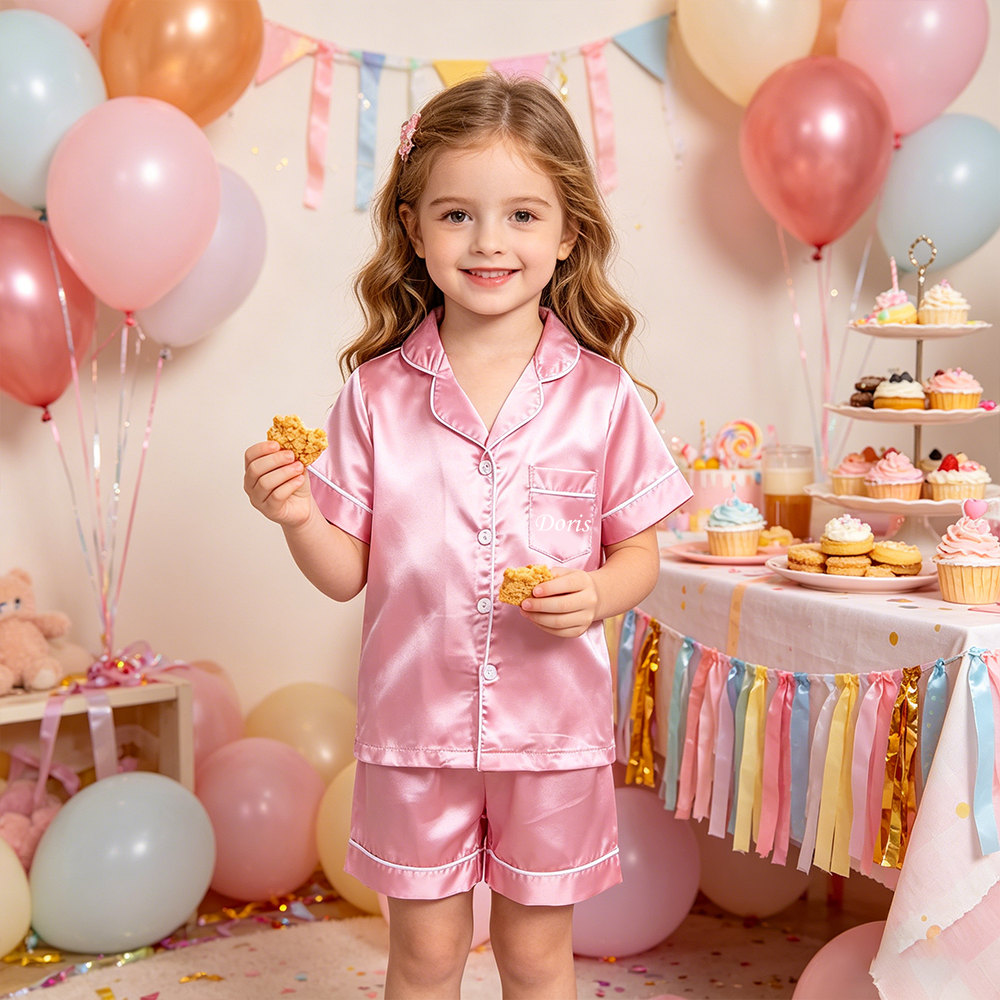 Personalized Kids Silk Pajamas| Cloth74
