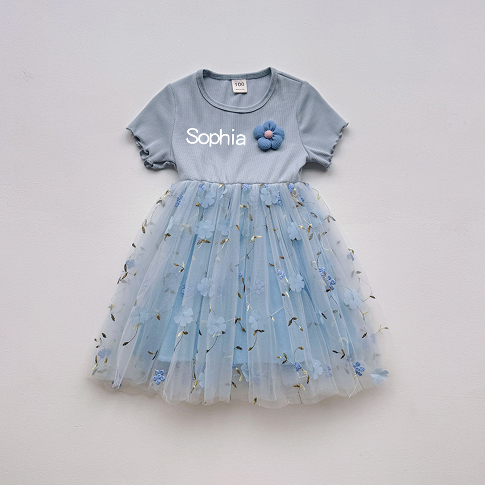 Personalized Girl Floral Summer Dress| Dress105