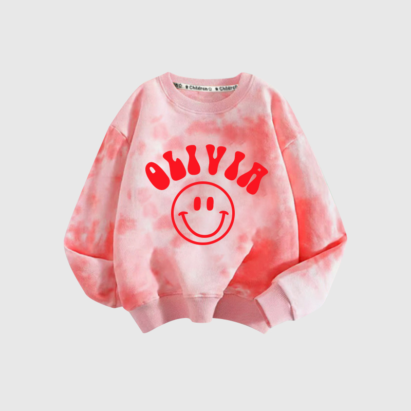 Personalized Kids Cozy Soft Happy Face Sweatshirt| Cloth96