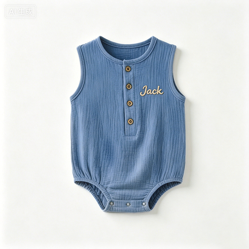 Personalized Embroidered Baby Summer Romper| BBcloth139