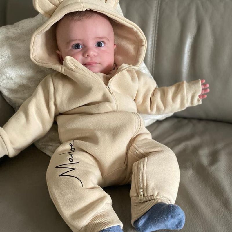 Personalized Baby Bear Cozy Romper| Cloth98