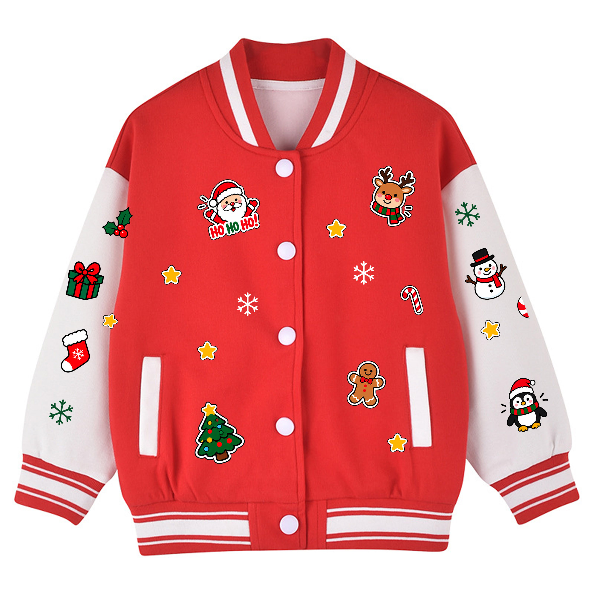 Personalized Christmas Varsity Jacket for Kids | YESMC39