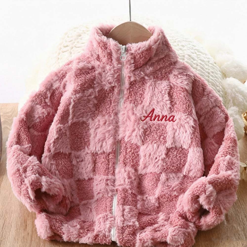 Personalized Embroidered Kids Fleece-Lined & Thickened Winter Jacket | Cloth295