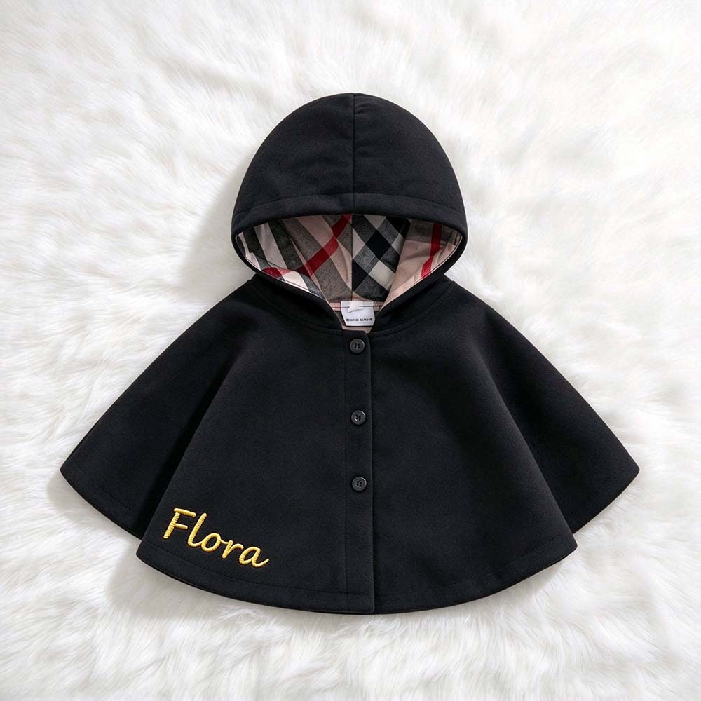 Personalized Embroidered Kids Winter Warm Cape | Cloth296