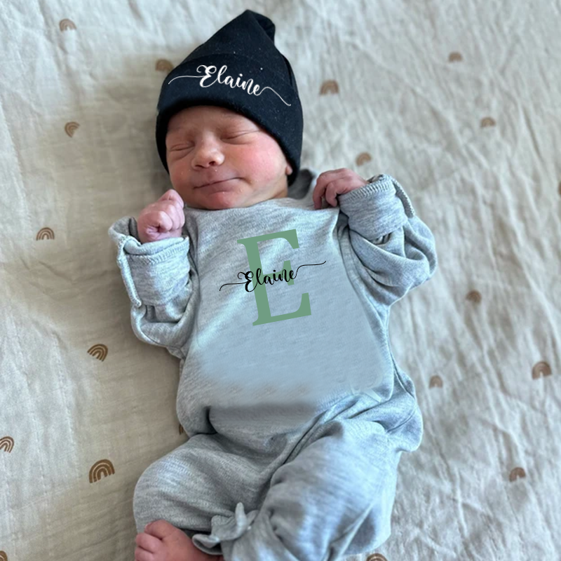 Personalized Baby Newborn Initial & Name Going Home Sets| BBCloth12