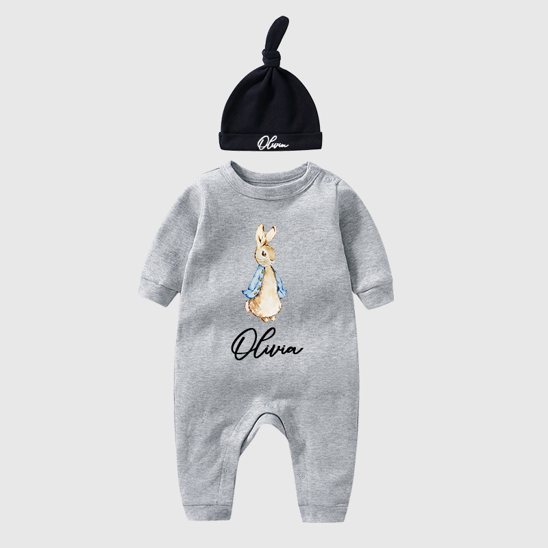 Personalized Blue & Pink Rabbit Baby Going Home Sets| BBCloth13