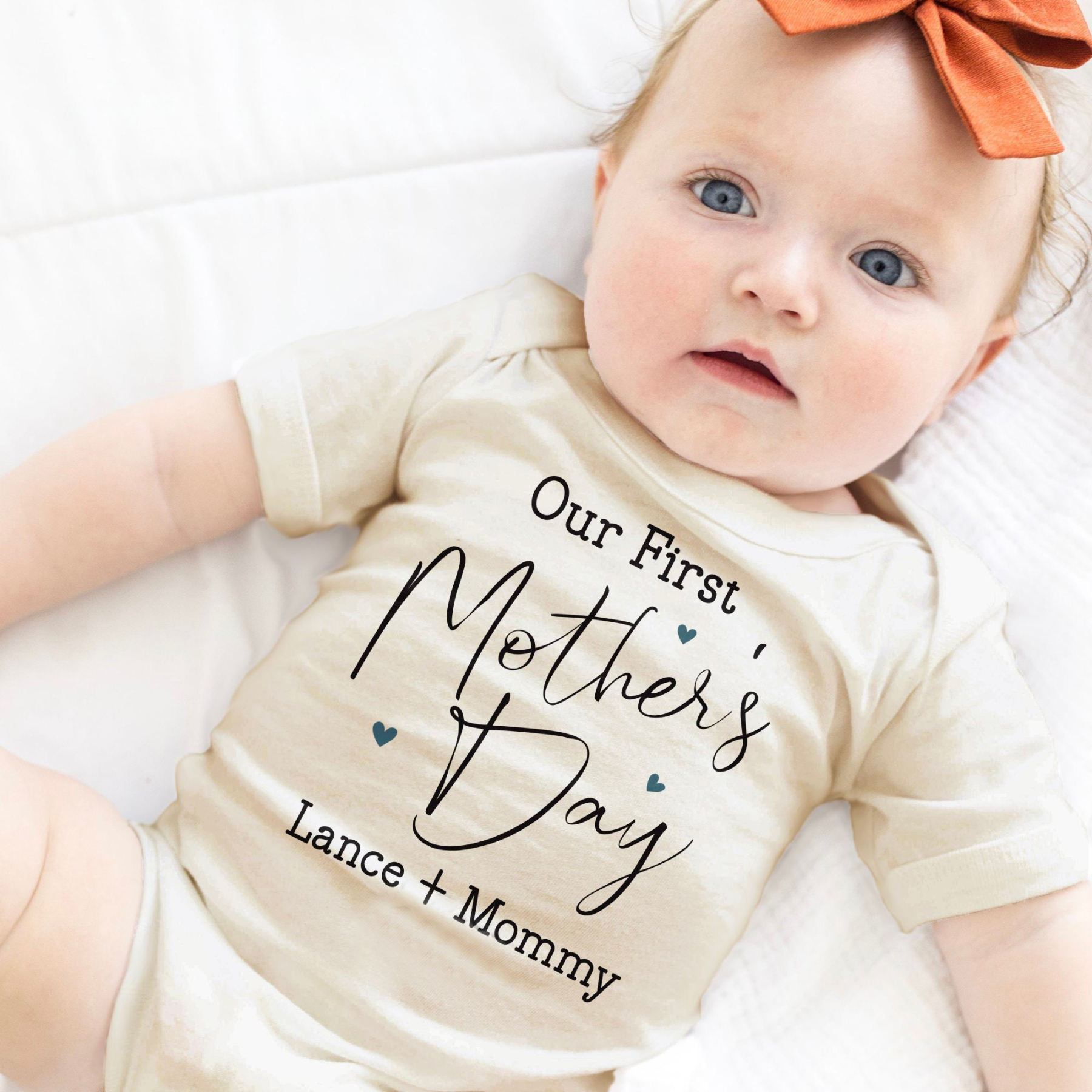 Personalized Our First Mother's Day Baby Cozy Onesie| BBcloth2211