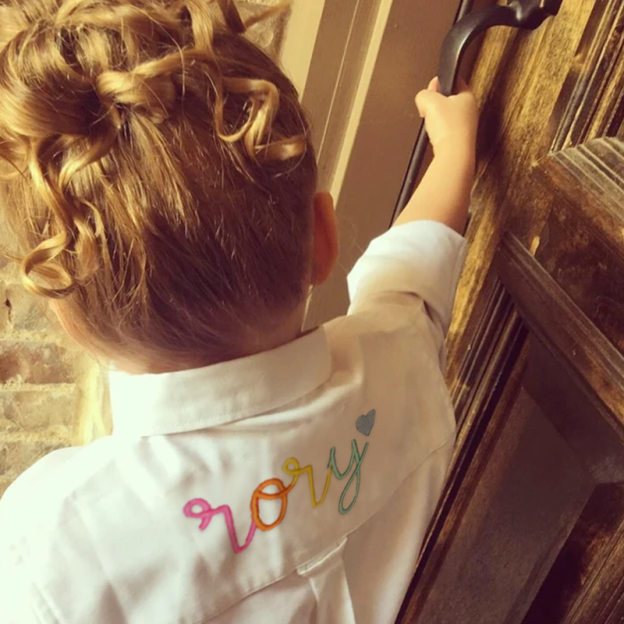 Personalized Girls Embroidered Rainbow Dance Cover Up Shirt| Cloth152