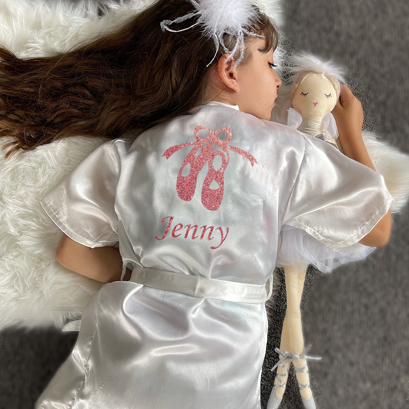 Personalized Girls Dance Party Silk Robe| Cloth160