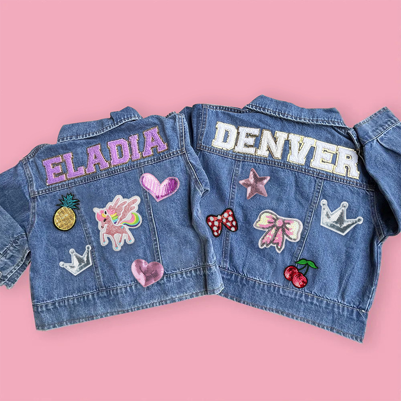 Personalized Kids Denim Patch Jacket| Cloth178