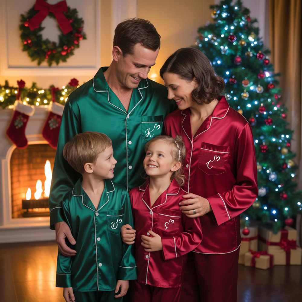 Personalized Family Stain Christmas Pajamas Set| Match07