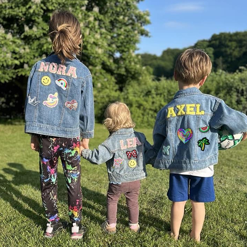 Personalized Kids Denim Patch Jacket| Cloth178