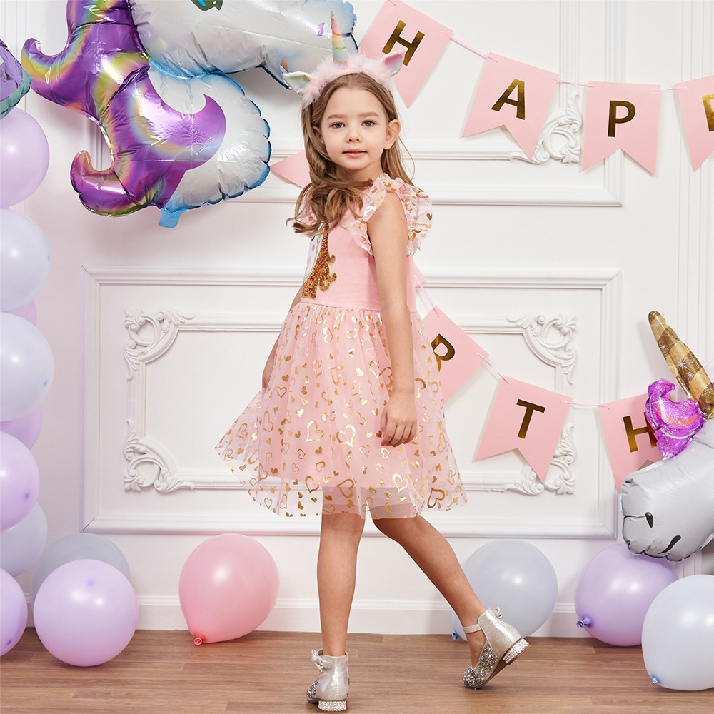 Personalized Girl Magical Unicorn Birthday Dress| Dress06