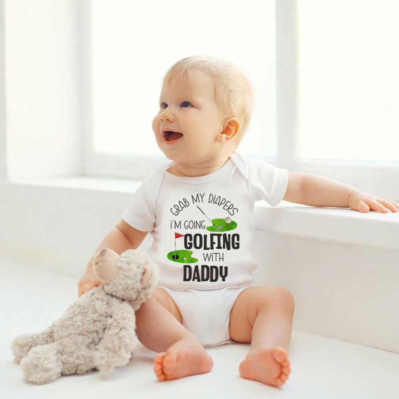 Personalized I'm Going Golfing With Daddy Cozy Onesie| BBcloth2217