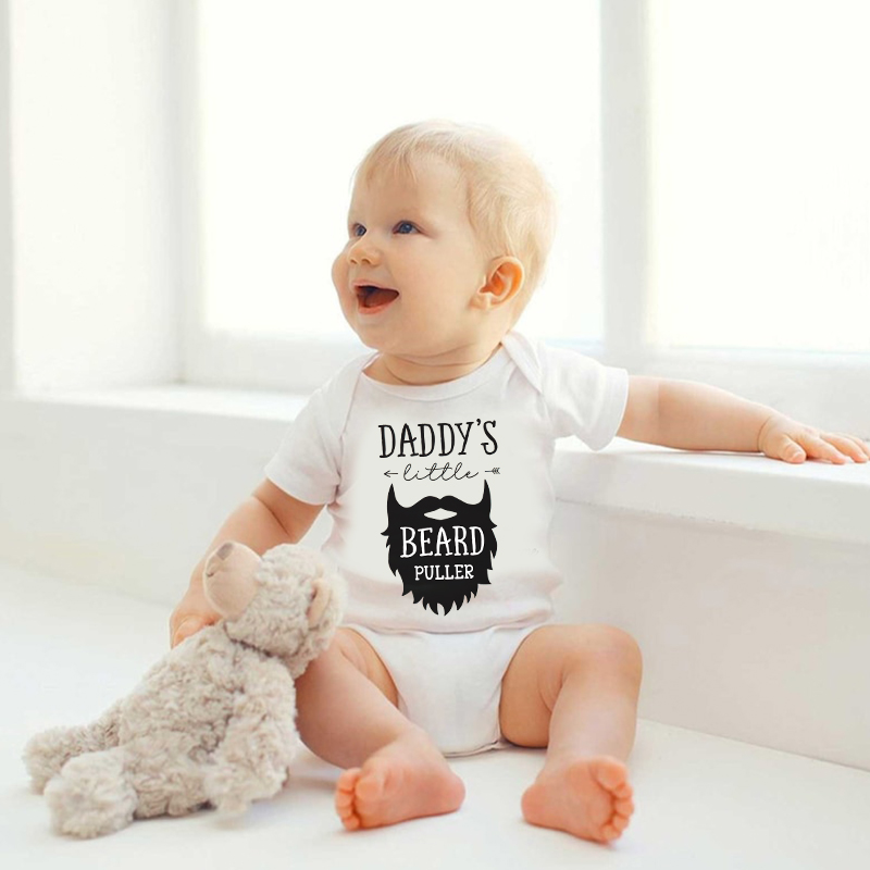 Personalized Daddy's Little Beard Puller Cozy Onesie| BBcloth2207