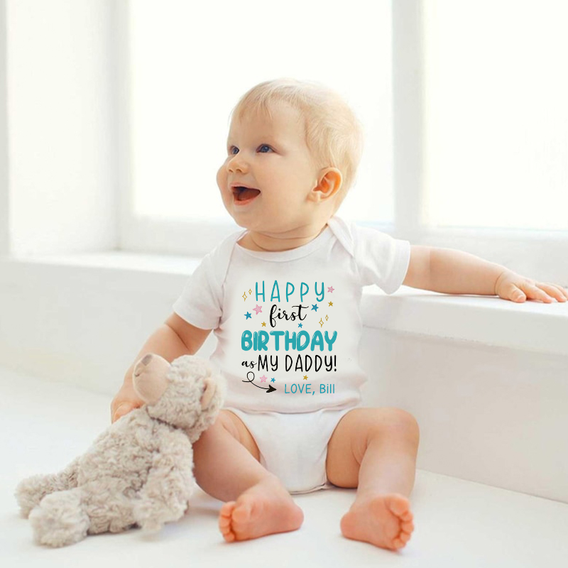 Personalized First Birthday as My Daddy Cozy Onesie| BBcloth2205