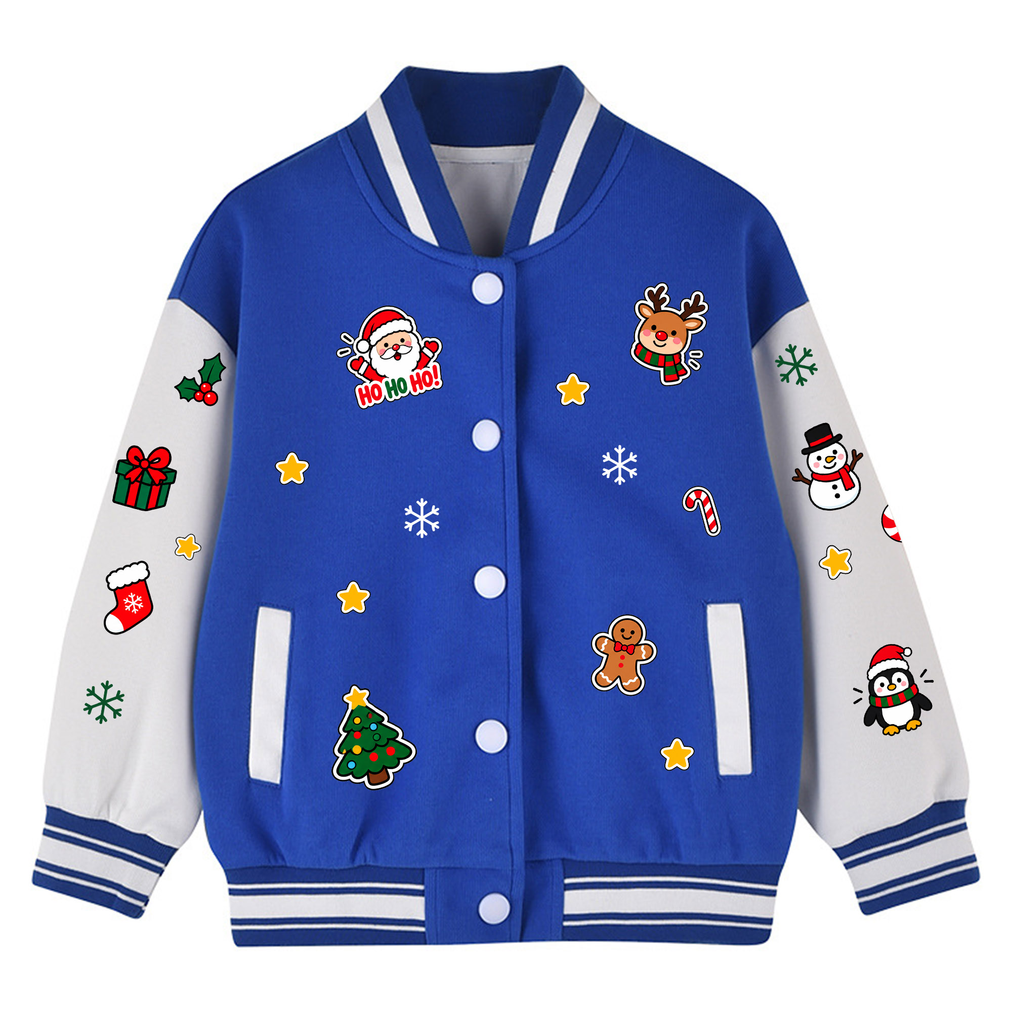 Personalized Christmas Varsity Jacket for Kids | YESMC39