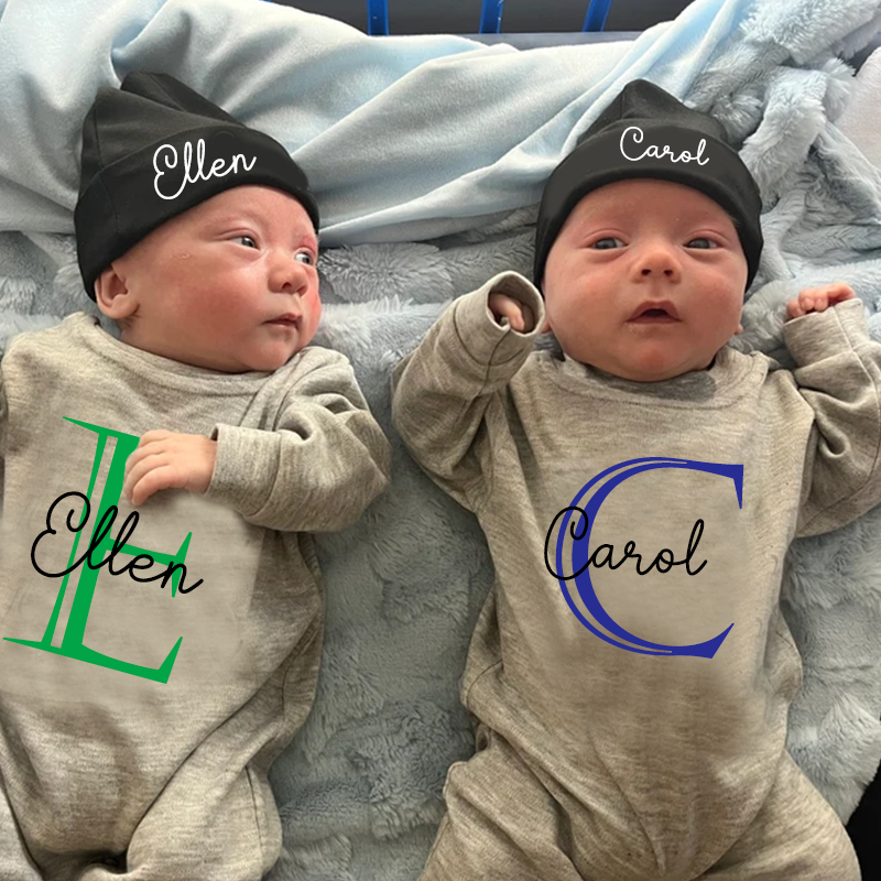 Personalized Baby With Hat Cozy Going Home Sets| BBCloth67