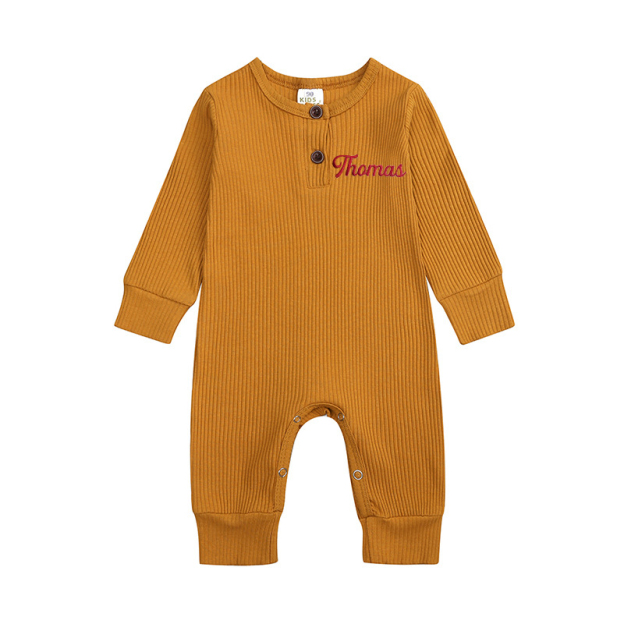 Personalized Baby Solid Color Cozy Onesie| BBcloth69