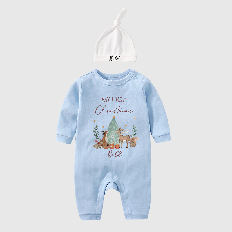 Personalized Baby First Christmas Outfit| BBCloth1208