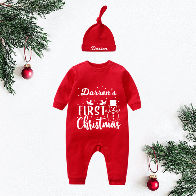 Personalized Baby My First Christmas Outfit| BBCloth1213