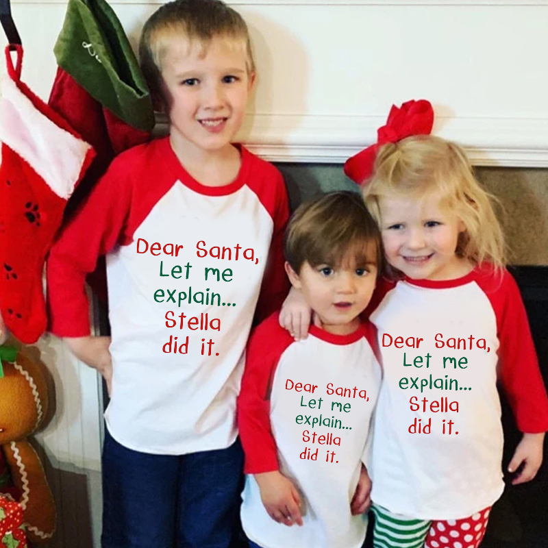 Personalized Kids Christmas Shirt| Cloth12420