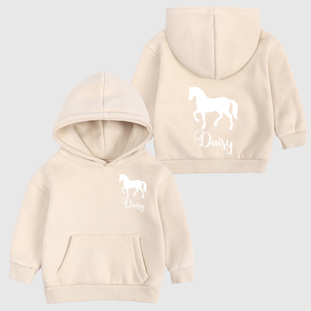 Personalized Kids Jumping Horse Hoodie| Cloth81