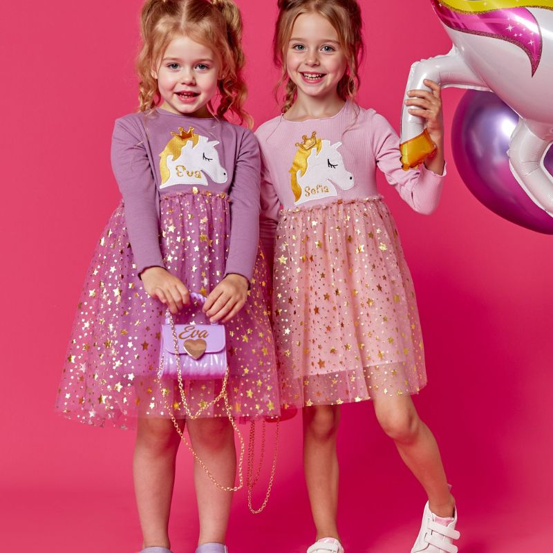 Personalized Girl Unicorn Tutu Dress| Dress07