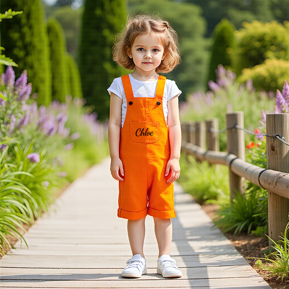 Personalized Kids Multicolor Cozy Overalls| Pants18