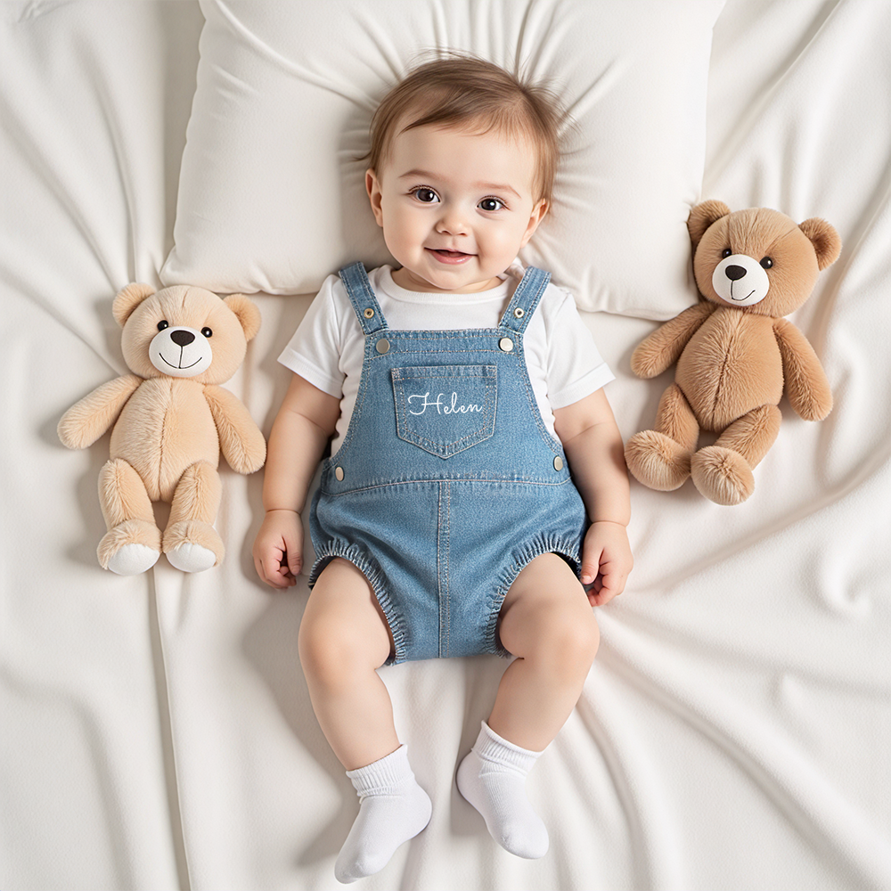 Personalized Baby Toddler Denim Overalls| Pants19