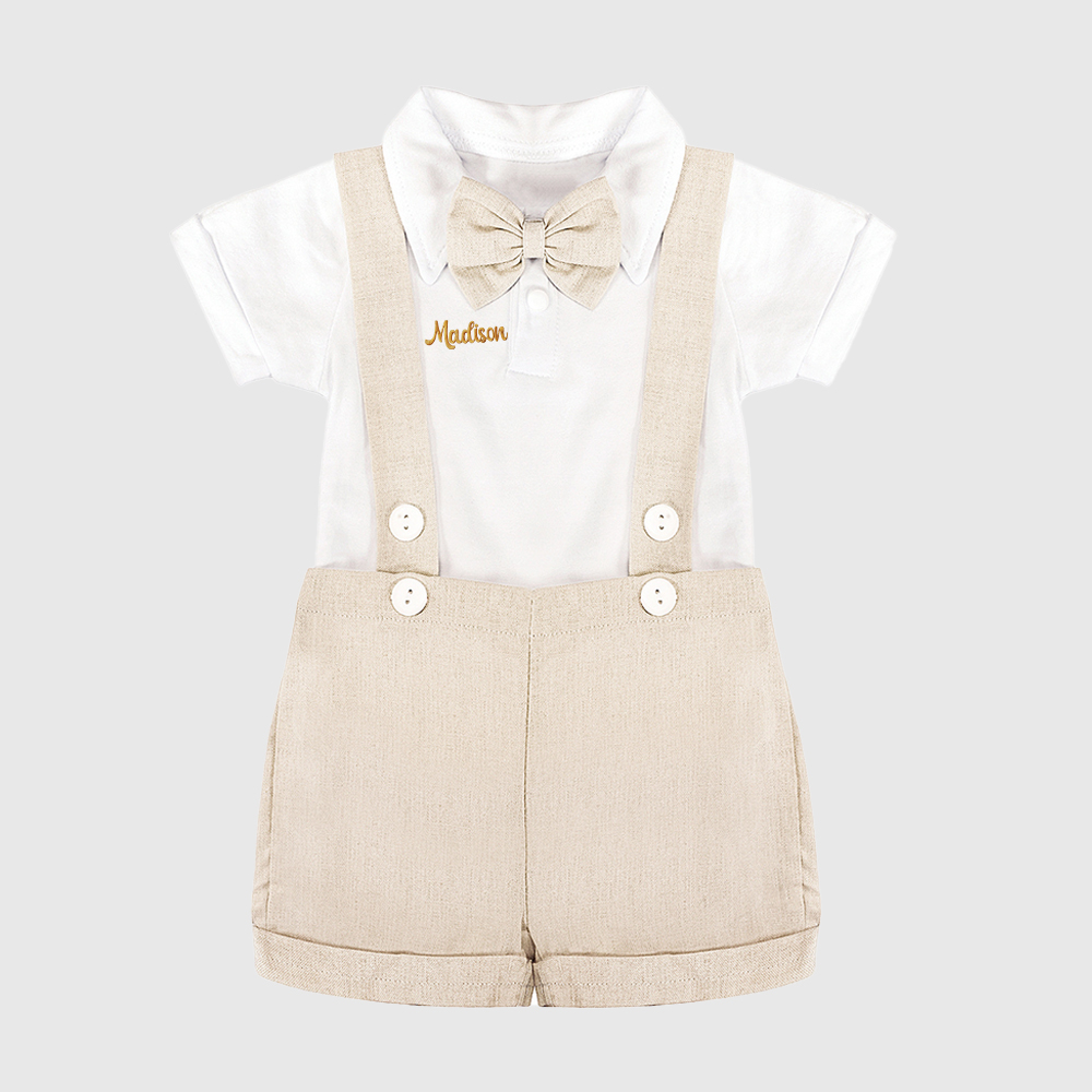 Personalized Baby Boy 3-Piece Birthday Outfit| BBcloth96
