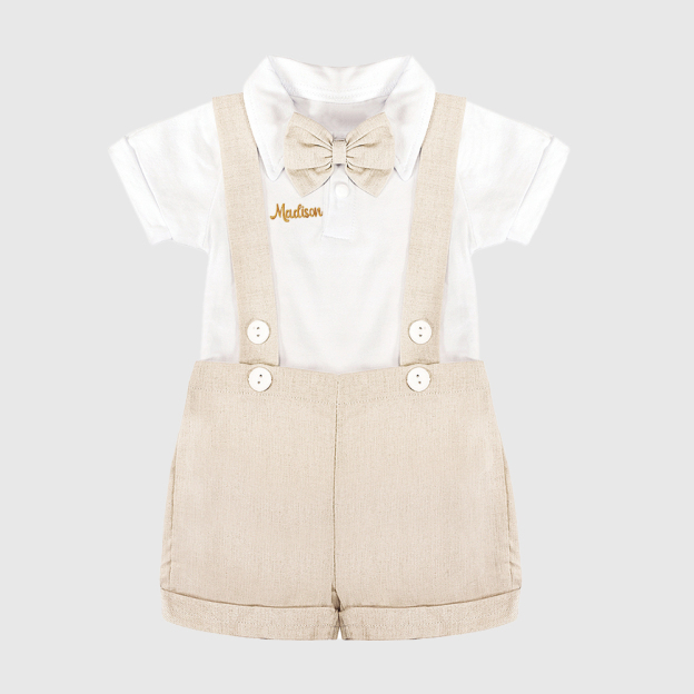Personalized Baby Boy 3-Piece Birthday Outfit| BBcloth96