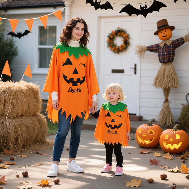 Personalized Halloween Night Glowing Costumes Pumpkin Set| YESHalloween05