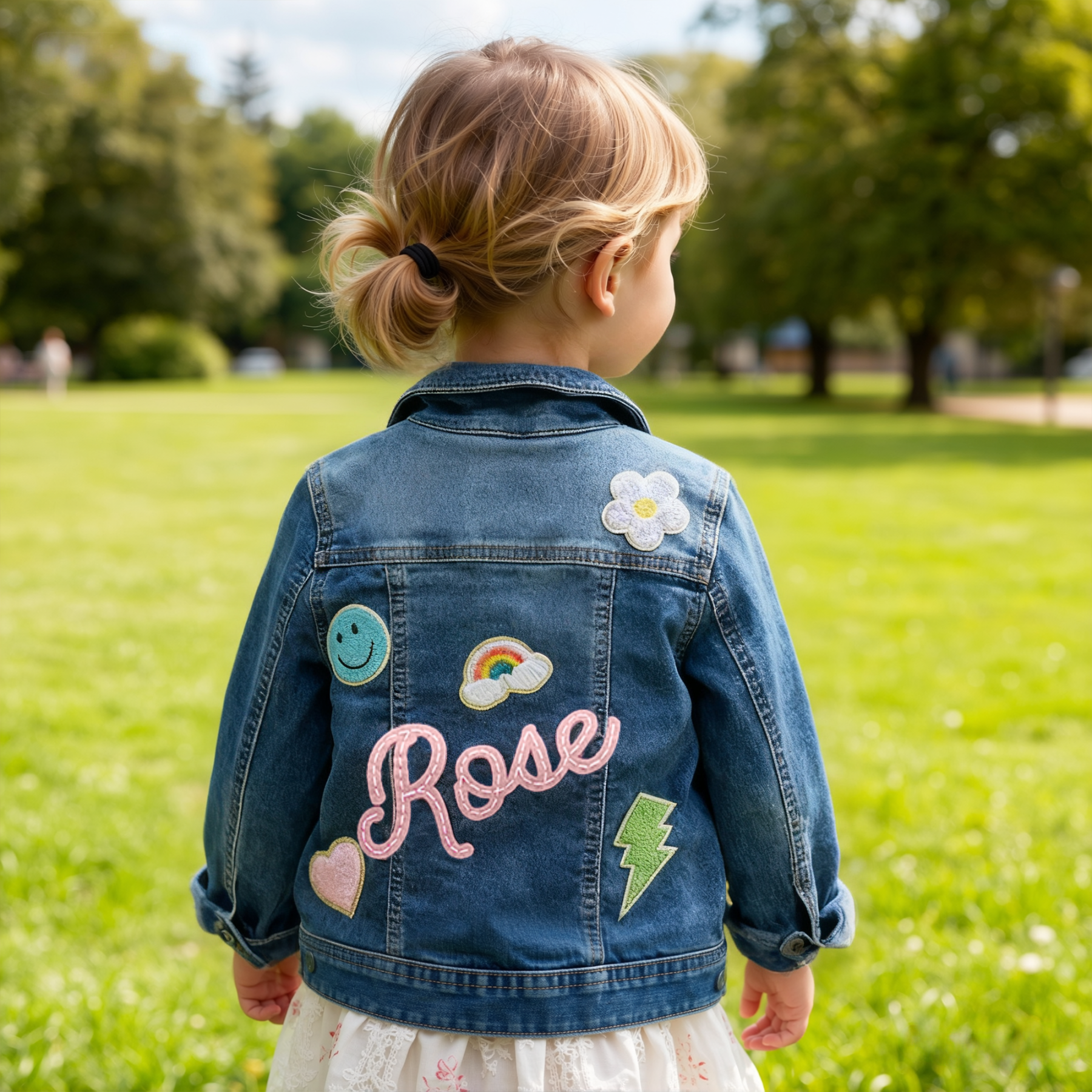 Personalized Hand-Embroidered Kid Denim Jacket| Cloth258