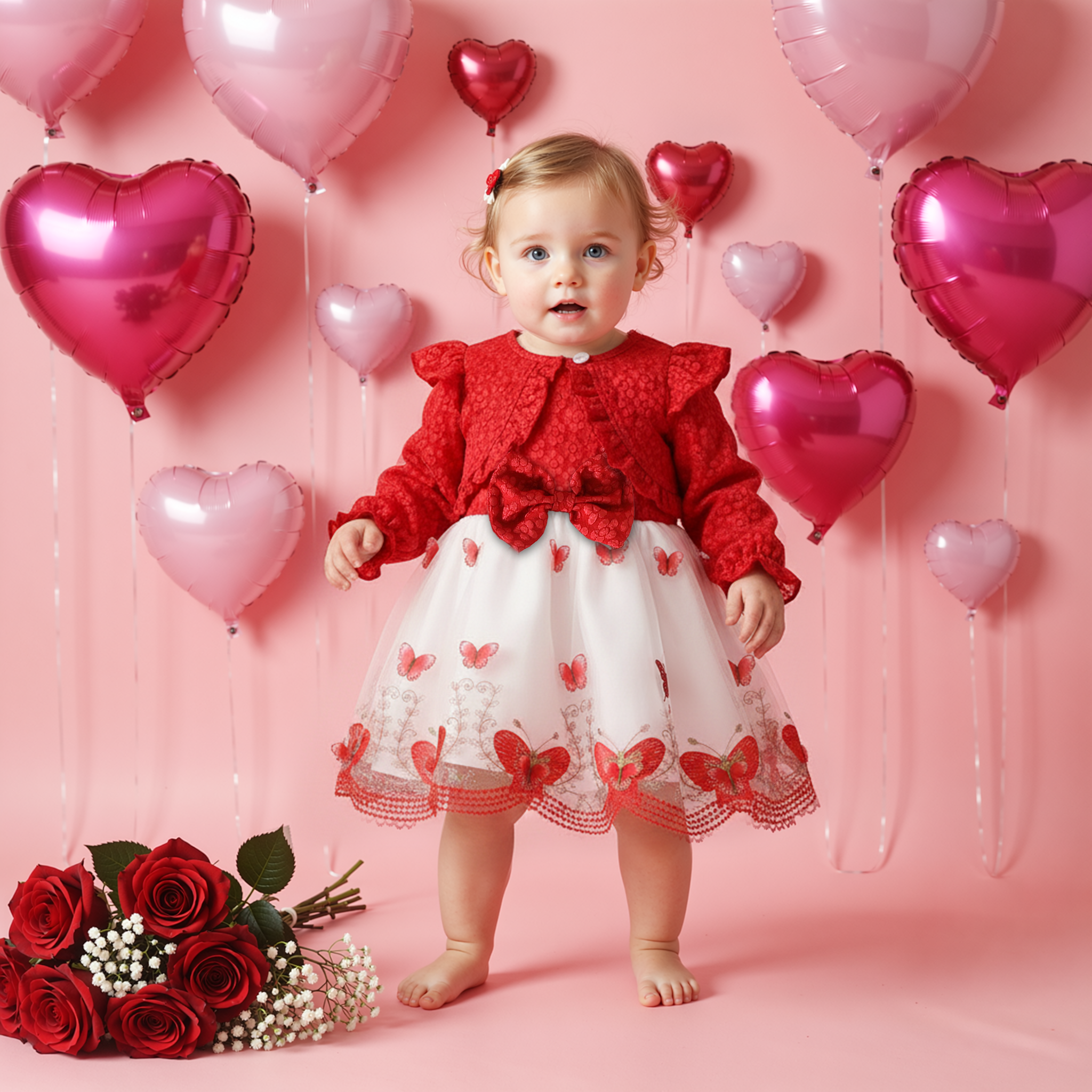 Personalized Girl  Floral Coat & Headband Casual Dress| Dress40